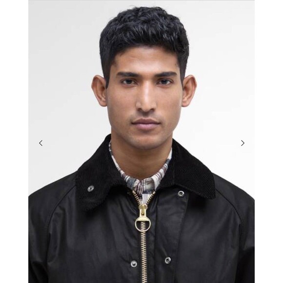 Barbour Bedale Men's Black Waxed Rain Jacket C52 Made In England Retail $415 - Picture 3 of 16